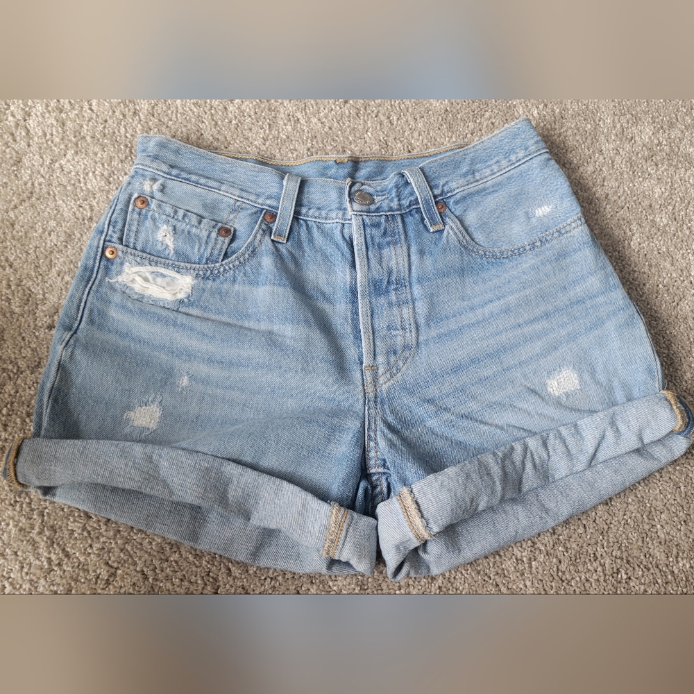 Levi's Light Blue Jean Shorts